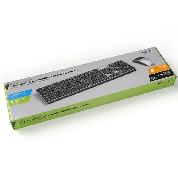 Belaidė klaviatūra Tracer TRAKLA46773 Juoda Qwerty US