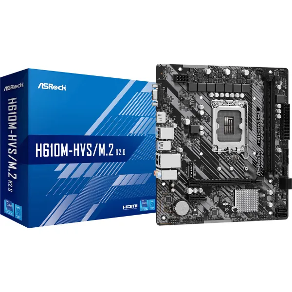 Pagrindinė plokštė ASRock H610M-HVS/M.2 R2.0 INTEL H610 LGA 1700