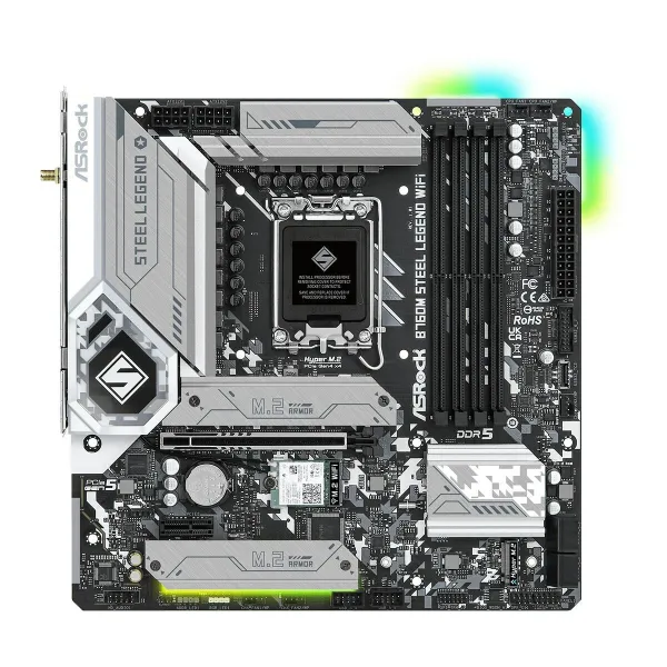 Pagrindinė plokštė ASRock B760M Steel Legend WiFi Intel Wi-Fi 6 Intel B760 LGA 1700