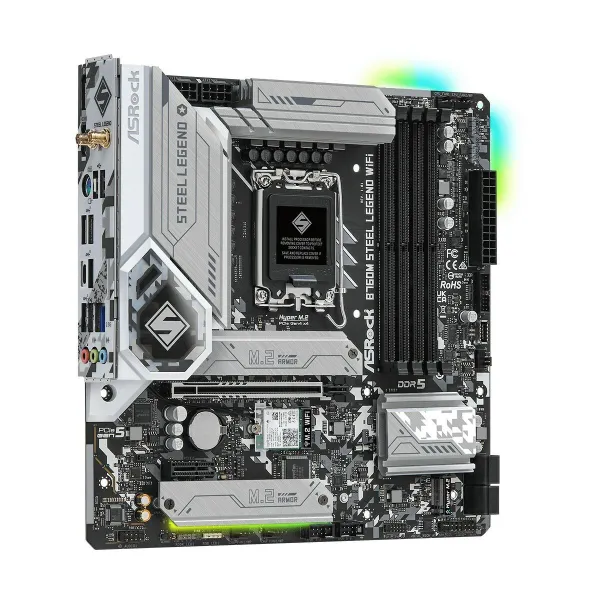 Pagrindinė plokštė ASRock B760M Steel Legend WiFi Intel Wi-Fi 6 Intel B760 LGA 1700