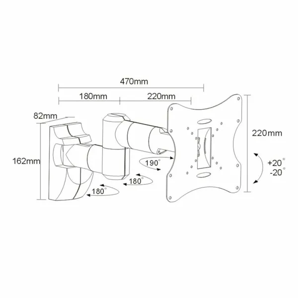 Подставка для ТВ MacLean MC-503 A S 23" 42" 30 Kg
