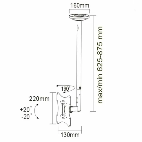 TV Statīvs MacLean MC-504A S 23" 42" 30 Kg