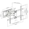 Wall Bracket GEMBIRD WM-80ST-02 37" 80"
