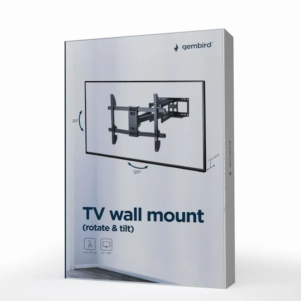 Wall Bracket GEMBIRD WM-80ST-02 37" 80"