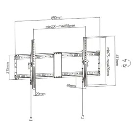 Sieninis laikiklis GEMBIRD WM-90T-01 43" 90"