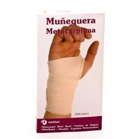 Muñequera Medilast Metacarpiana De Velcro Blanca