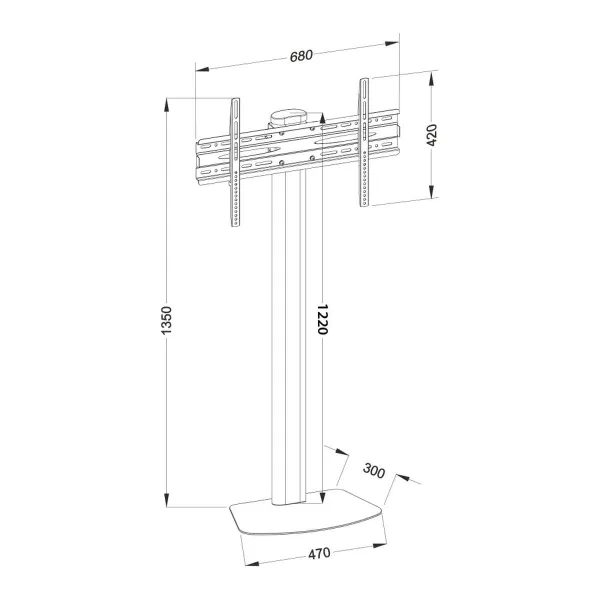 TV Statīvs Techly ICA-TR27 55" 40 kg