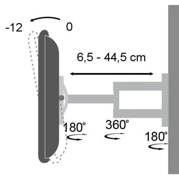 TV Statīvs Techly ICA-LCD 2903 19" 37" 25 kg