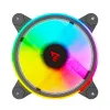 Kvadratinis ventiliatorius Savio FAN-01 ARGB Ø 12 cm
