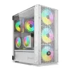 ATX Semi-tower Korpus Savio RAPTOR WHITE X1 Must Mitmevärviline