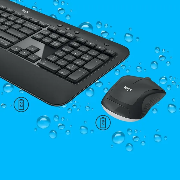Klaviatūra ir pelė Logitech 920-008685 Juoda Qwerty US