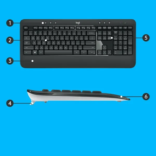 Klaviatūra ir pelė Logitech 920-008685 Juoda Qwerty US