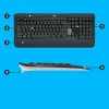 Klaviatūra ir pelė Logitech 920-008685 Juoda Qwerty US