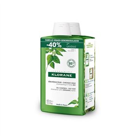 Klorane Duplo Nettle Shampoo 2x400ml