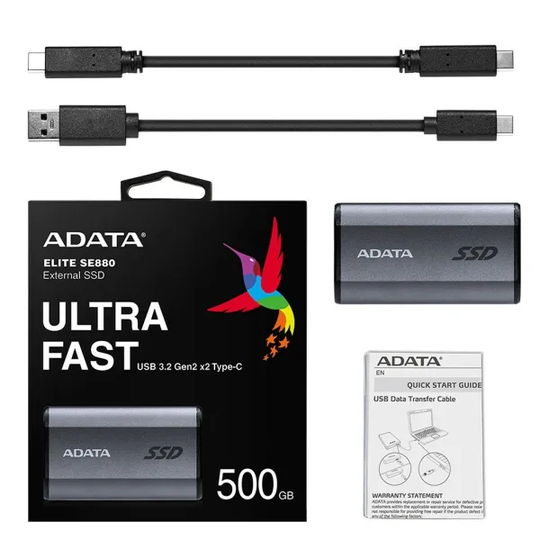 External Hard Drive Adata SE880 500 GB SSD 2,5"