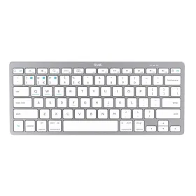 Belaidė klaviatūra Trust 24651 Qwerty US Sidabras Monochrominis