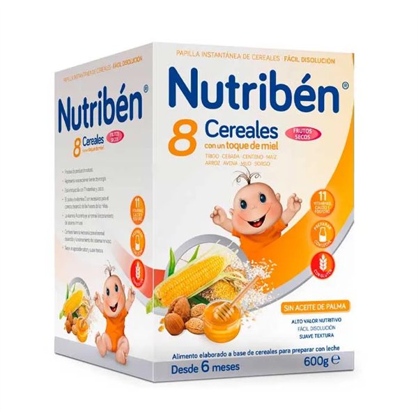 Nutribén 8 Cereals, Honey and Nuts 600g 