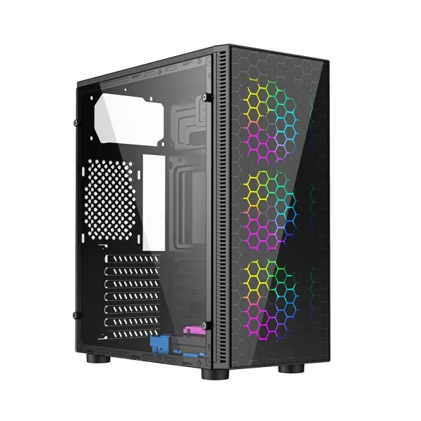 ATX Semi-tower Korpus GEMBIRD CCC-FC-500 Must Mitmevärviline