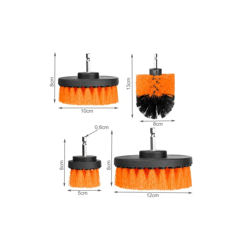 Drill cleaning brushes - 4 pcs