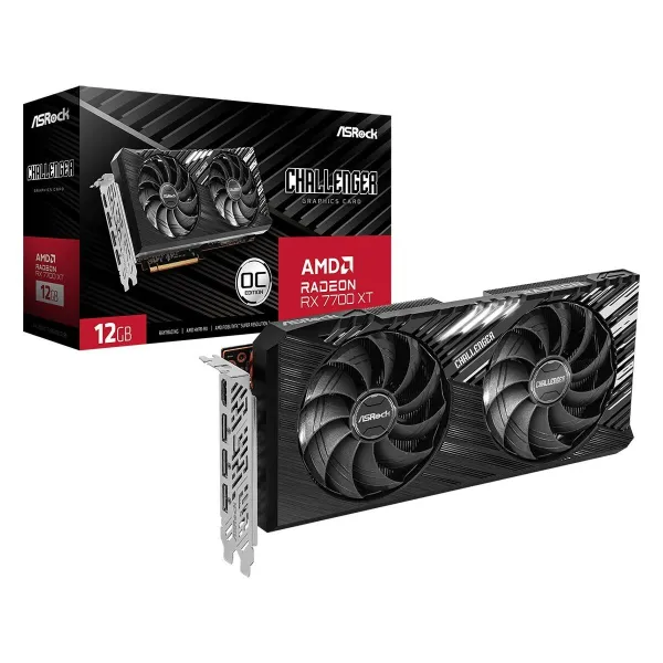 Grafikas Karte ASRock RX7700XT CL 12GO AMD AMD RADEON RX 7700 XT GDDR6 12 GB