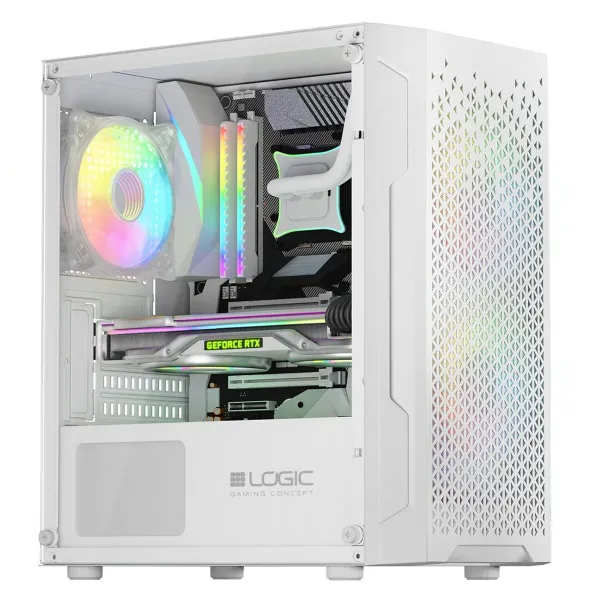 ATX Semi-tower Korpus Logic ARAMIS ARGB Valge