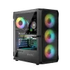 ATX Semi-tower Korpus Logic PORTOS ARGB Valge Must