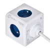 Kontaktdakša ar vairākiem spraudņiem Allocacoc PowerCube Extended USB Type E Zils (1,5 m)