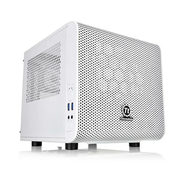 Mini ITX Midtower Korpus THERMALTAKE Core V1 Snow Edition Valge