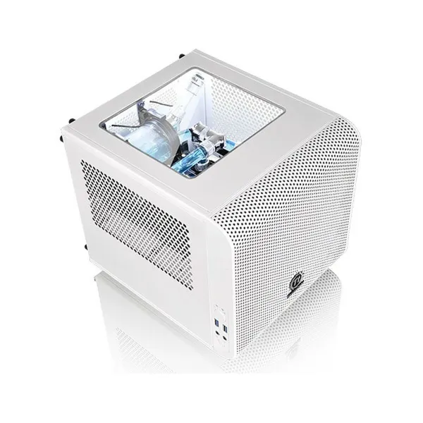 Mini ITX Midtower Korpus THERMALTAKE Core V1 Snow Edition Valge