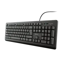 Klaviatūra Trust 23880 Juoda Anglų EEUU QWERTY
