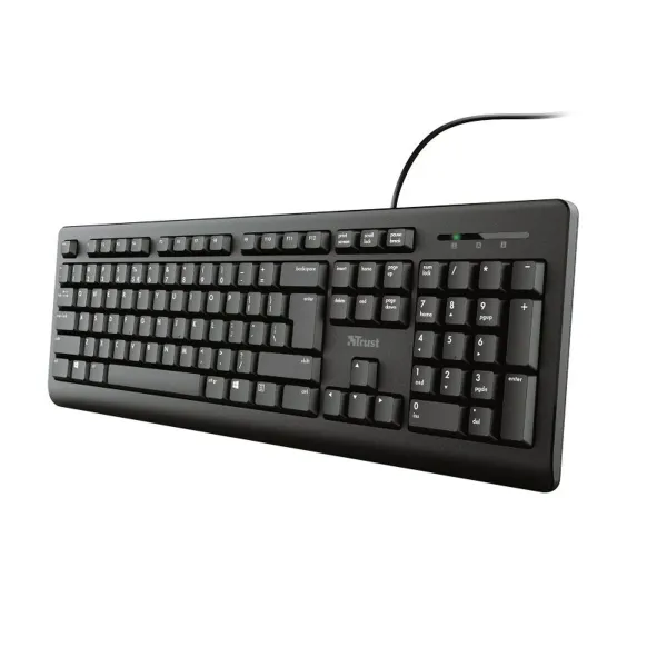 Klaviatūra Trust 23880 Juoda Anglų EEUU QWERTY