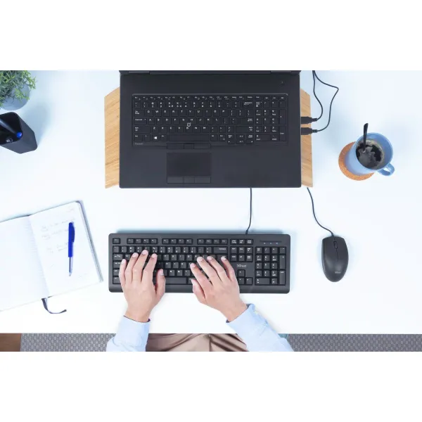 Klaviatūra Trust 23880 Juoda Anglų EEUU QWERTY
