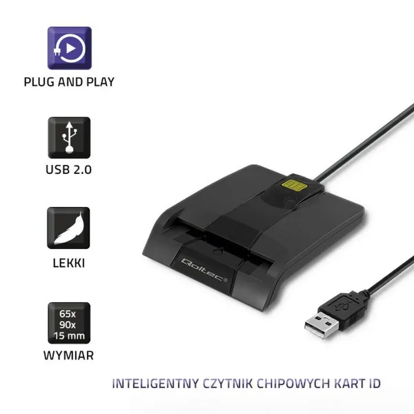 Кардридер Qoltec 50634 Чёрный