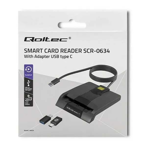 Кардридер Qoltec 50634 Чёрный