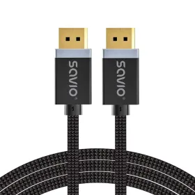 DisplayPort kabelis Savio CL-176 Juoda 3 m