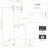 Näytön pöytätuki Techly 309982 65"