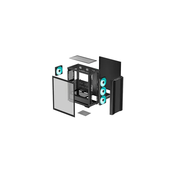 ATX Semi-tower Korpus DEEPCOOL R-CC560-BKGAA4-G-2 Must Mitmevärviline