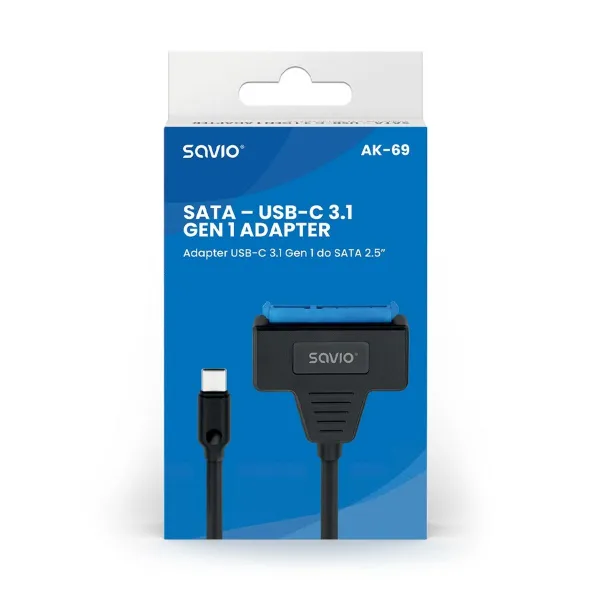 Cietā Diska Adapteris no USB uz SATA Savio AK-69 25 cm