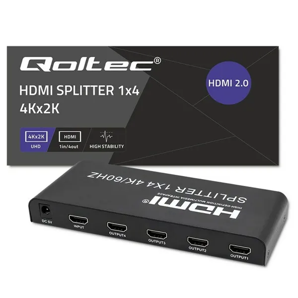 Переключатели HDMI Qoltec 51799 Чёрный