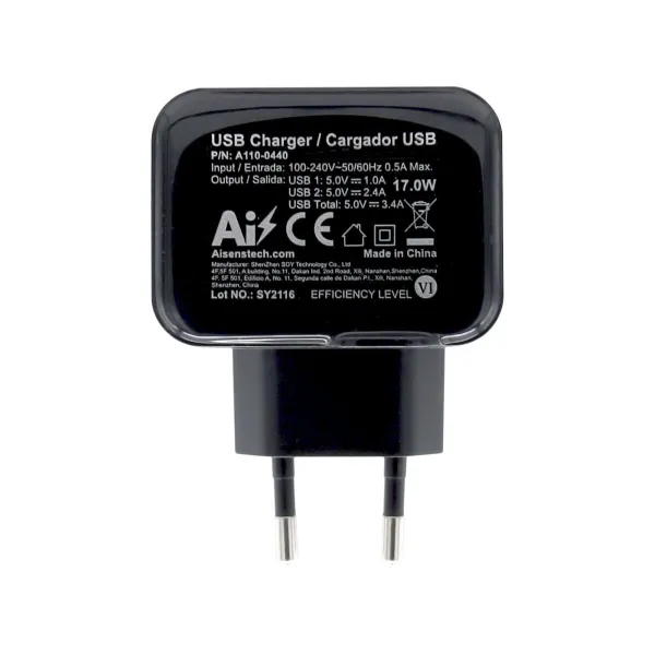 Wall Charger Aisens A110-0440 Black 17 W