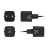 Wall Charger Aisens ASCH-20W2P011-BK Black