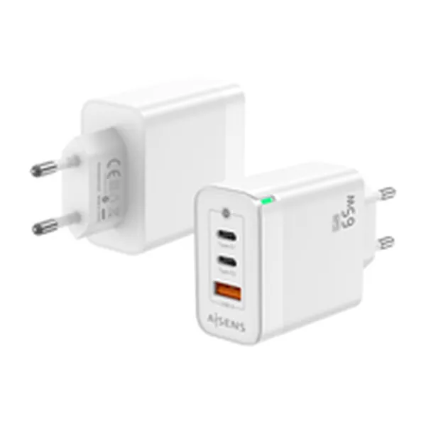 Wall Charger Aisens ASCH-65W3P007-W White 65 W