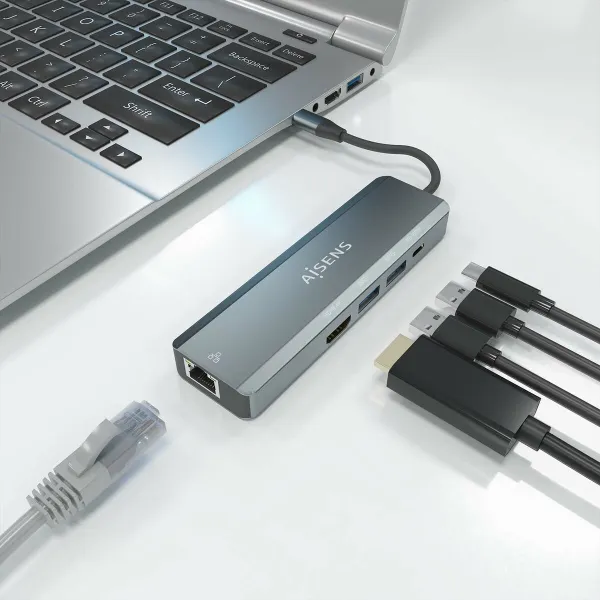 USB Centrmezgls Aisens ASUC-5P011-GR Pelēks