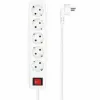 Strāvas virtene - 5 ligzdas ar Slēdzi Aisens A154-0651 Balts 3500 W