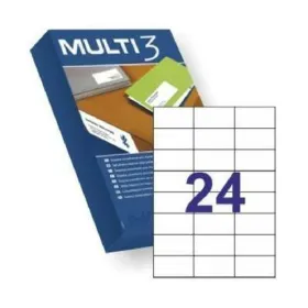Adhesive labels MULTI 3 White Upright 500 Sheets 70 x 37 mm (24 Units)