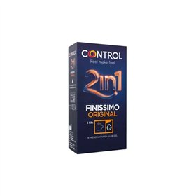 Finissimo Control 2 In 1 Condom/Lubricant 6 Units