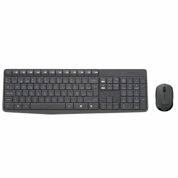Klaviatūra ir belaidė pelė Logitech 920-007919 Juoda Pilka Ispaniška Qwerty