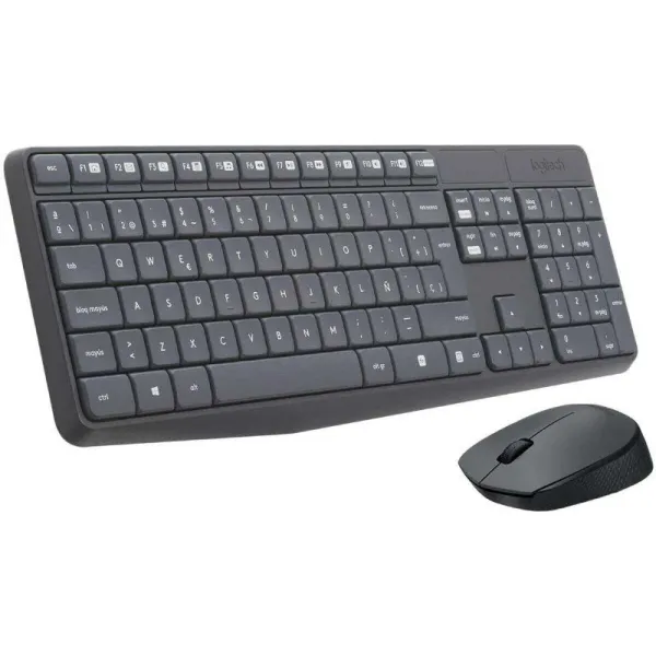 Klaviatūra ir belaidė pelė Logitech 920-007919 Juoda Pilka Ispaniška Qwerty