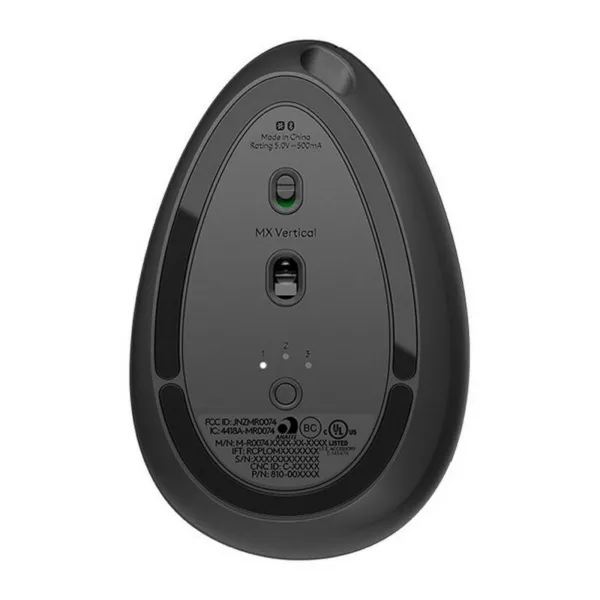 Bevielė optinė pelė Logitech MX Vertical 4000 dpi Pilka Plienas 4000 dpi