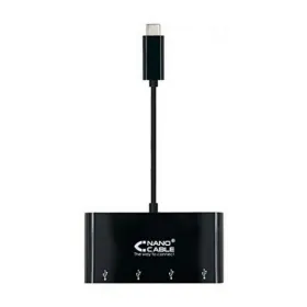 USB-C uz USB Adapteris NANOCABLE 10.16.4401-BK (10 cm) 10 cm